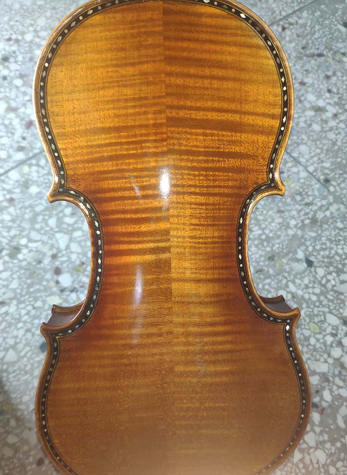 雕花鑲嵌歐料小提琴-zy08