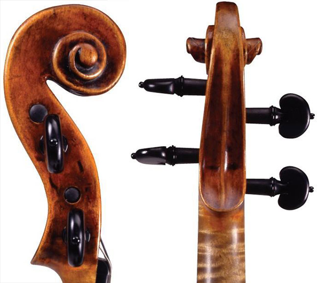 耶穌·瓜奈里1744 年 'de Bériot' 小提琴琴頭