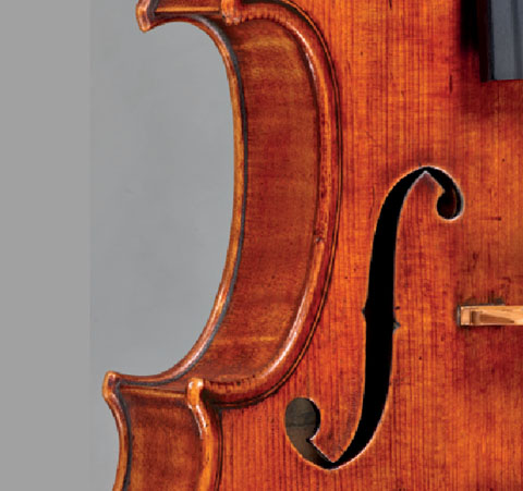 卡洛?白貢齊1735 'Baron Knoop' 小提琴'Baron Knoop' 小提琴的左側 f 孔